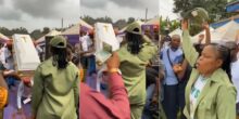Corps member honors late father by saluting his casket at burial
