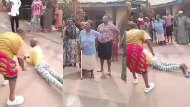 Daughters of the community discipline man with 30 cane strokes for beating his parents in Abia State