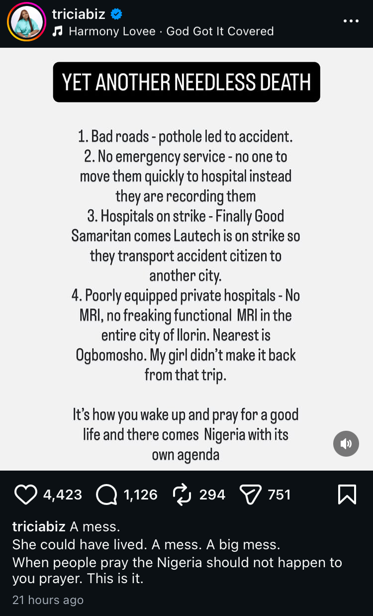 Lucky Elohor details a death