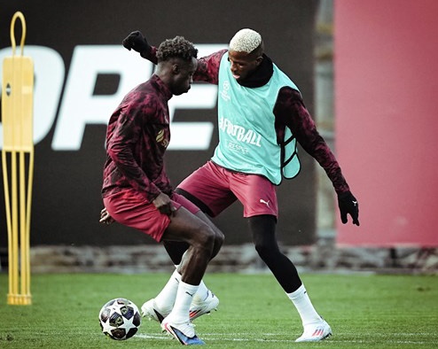 UCL: Osimhen returns to training ahead of Juventus clash