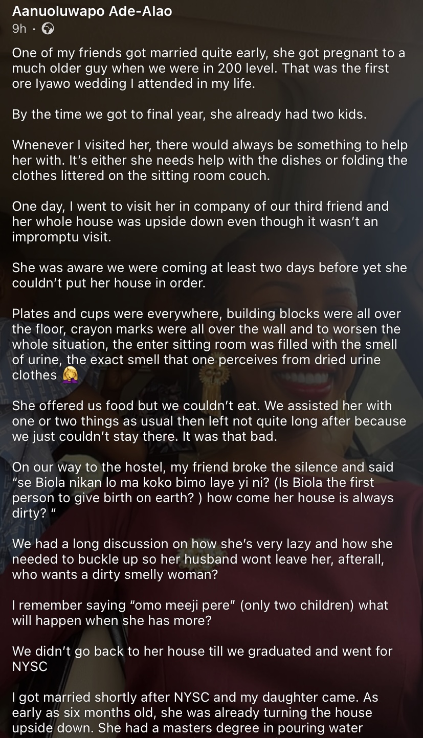 “Never mock a situation you’ve not experienced” – Lady shares parenting struggles after criticising friend