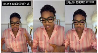 "This is disturbing to watch": Netizens react as Tonto Dikeh release video, speaking in tongues