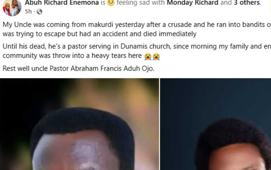 Dunamis pastor returning from Crusade killed while trying to escape bandits in Benue