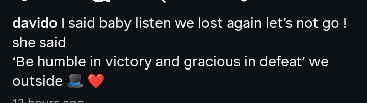 Davido Instagram post