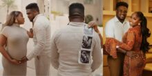 Veekee James announces pregnancy as she flaunts baby bump with husband, Femi Atere