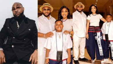 Davido reacts to Tonto Dikeh's family photos with ex-husband amid custody battle with Sophia Momodu