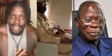 "God punish you no dey work" – VeryDarkMan reacts to viral private jet video of Adams Oshiomhole with mystery woman