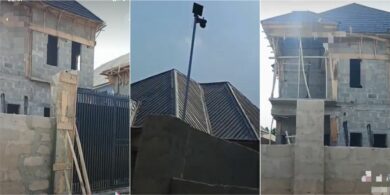 Man fumes as last born installs CCTV camera in house he's building for her