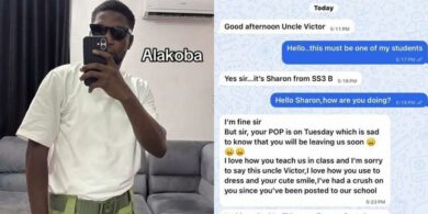 “Alakoba” - Corps member shares chat with student who boldly confessed crush on him