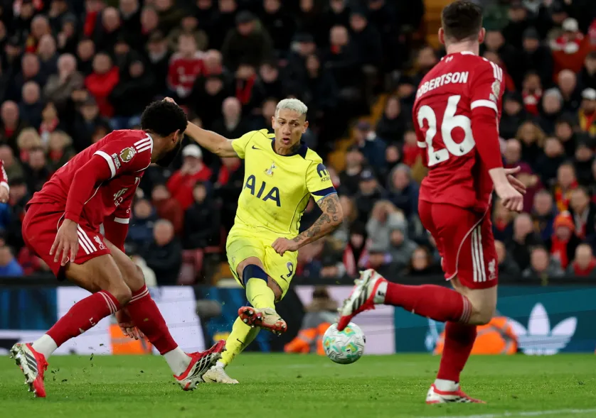 EPL: Richarlison rescues late point for Tottenham against Liverpool