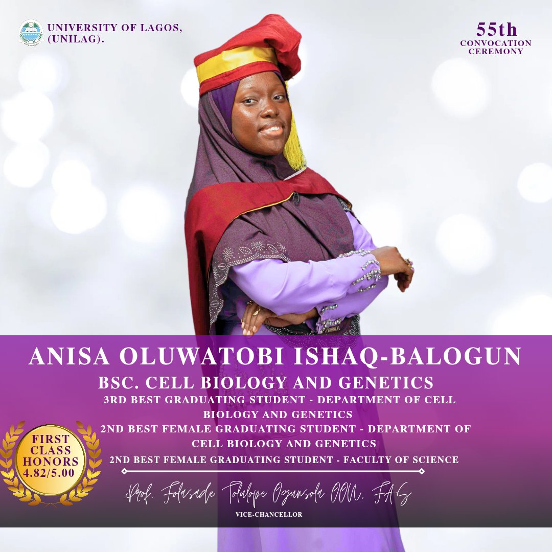 Lady with sickle cell passes away one year after earning a first-class degree from UNILAG