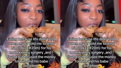 “Eating because life didn’t end after my boyfriend collected ₦20m for his mum’s kidney surgery and used it for his wedding” — lady says