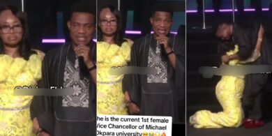 Pastor Jerry Eze gets emotional as he honors woman who sponsored his education