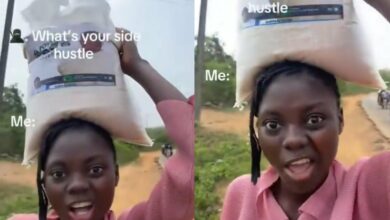 “If it reaches your turn no collect election rice” — Lady says after receiving food items from APC candidate in Osun State