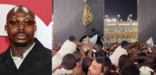 Asake struggles to reach Black Stone at Kaaba during visit to Makkah