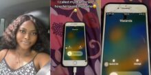 Lady shocked as she calls her boyfriend's phone to see how he saved her number