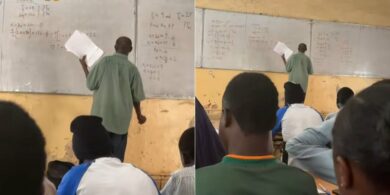 Drama as lecturer gets stuck while solving equations in class