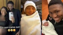 “Our son came out smiling” — Couple amazed as newborn arrives with rare expression