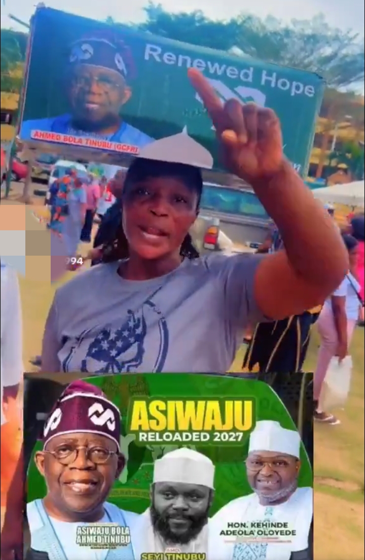 Lady lays curses on president Tinubu's critics' after receiving Ramadan package