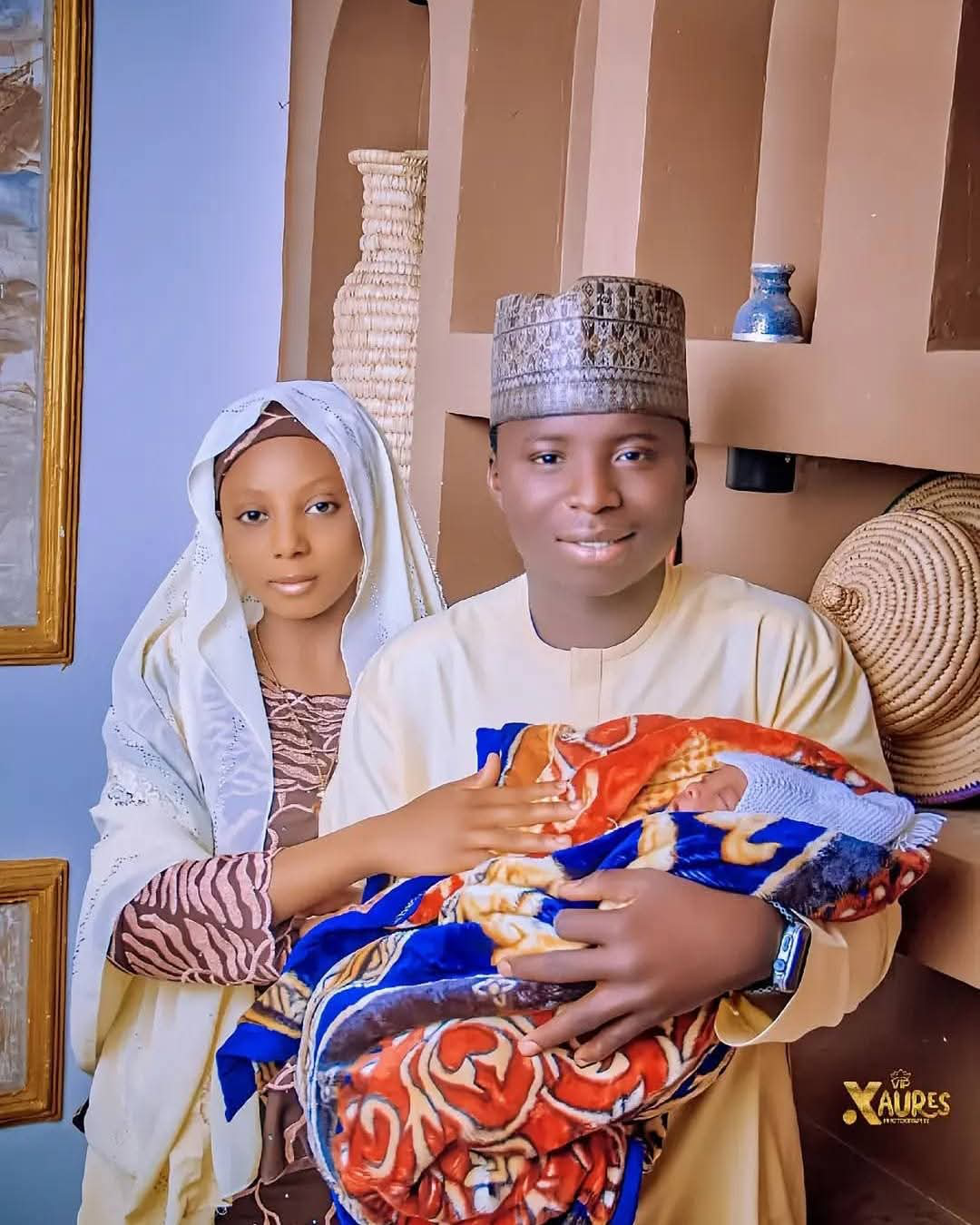 Young Nigerian couple trends online after welcoming first child