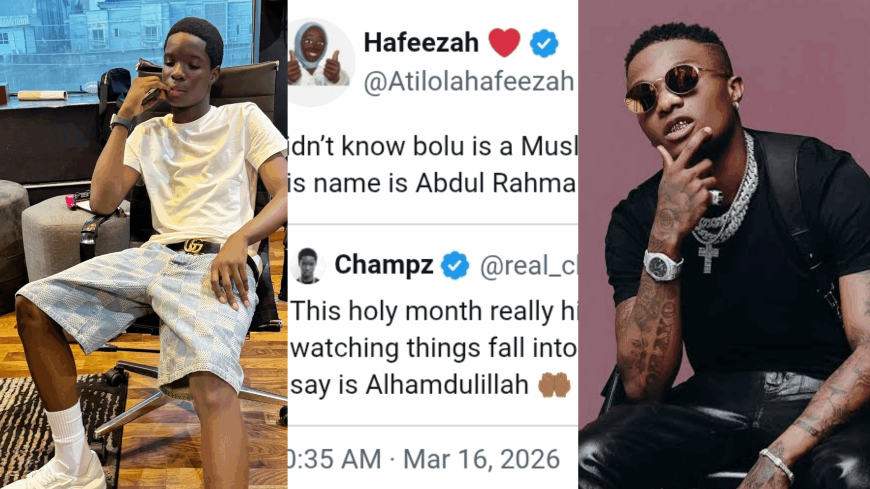 Wizkid’s son Boluwatife Balogun announces his Arabic name, declares, he is a muslim