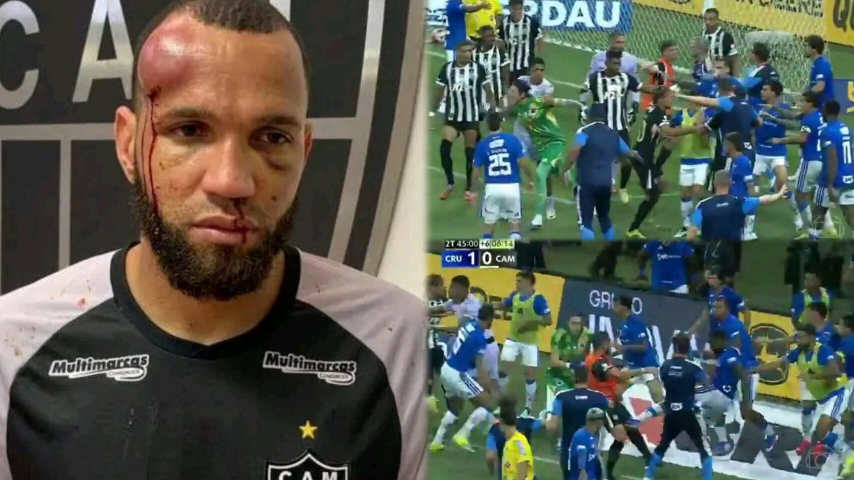 23 players sent off in Brazilian league final after mass brawl