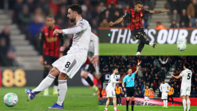 EPL: Maguire sent off as Bournemouth fight back twice to hold Man United