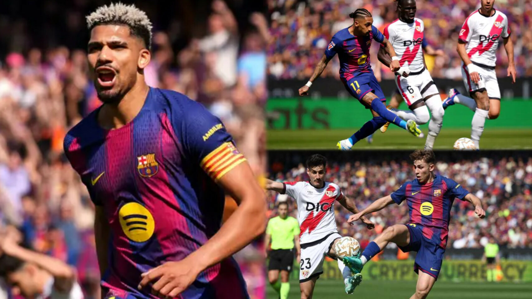 LaLiga: Araujo header seals hard-fought Barcelona win over Rayo Vallecano