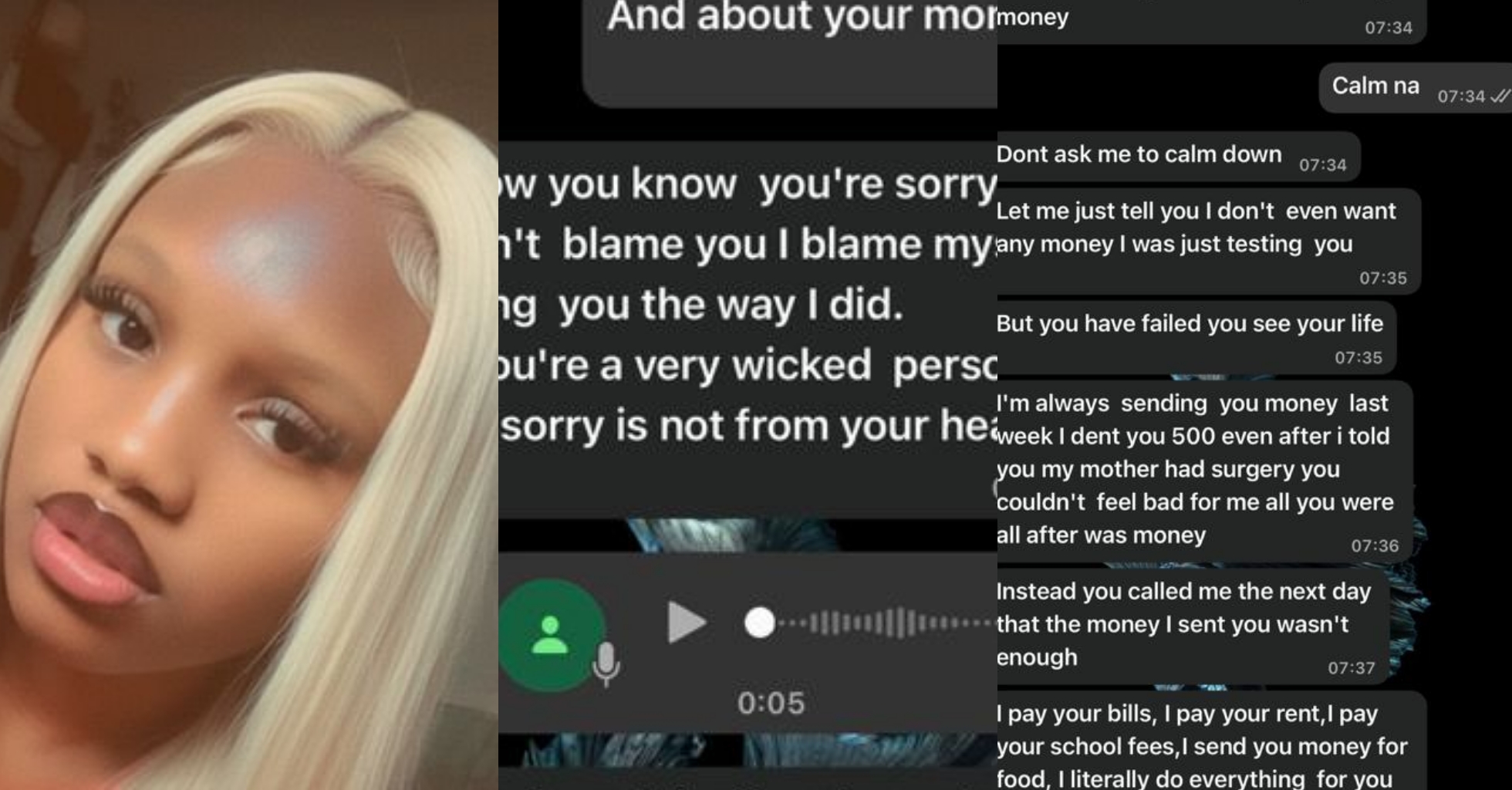 “He will come back” – Lady calls out man who requested ₦100k loan from her, shares chat