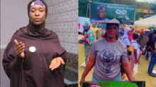 “A hungry man or woman can’t reason” — Activist Aisha Yesufu reacts as woman receives Tinubu’s rice, curses critics