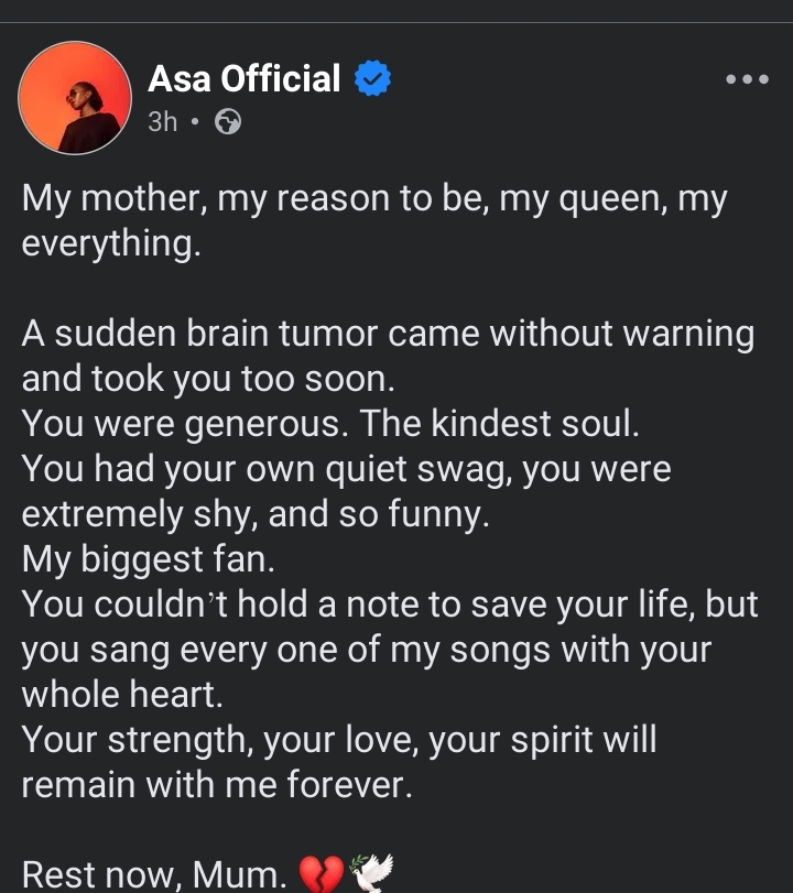 Asa Facebook post 