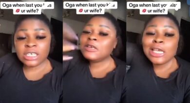 "99% of men..." — Woman claims men stop kissing their wives after marriage