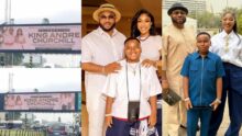 "Who put it there?" - Viral billboard of Churchill and Tonto Dikeh sparks massive reactions online