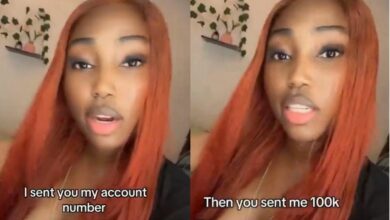 “You should have added...” – Lady slams suitor who sent ₦100k to impress her, attached receipt