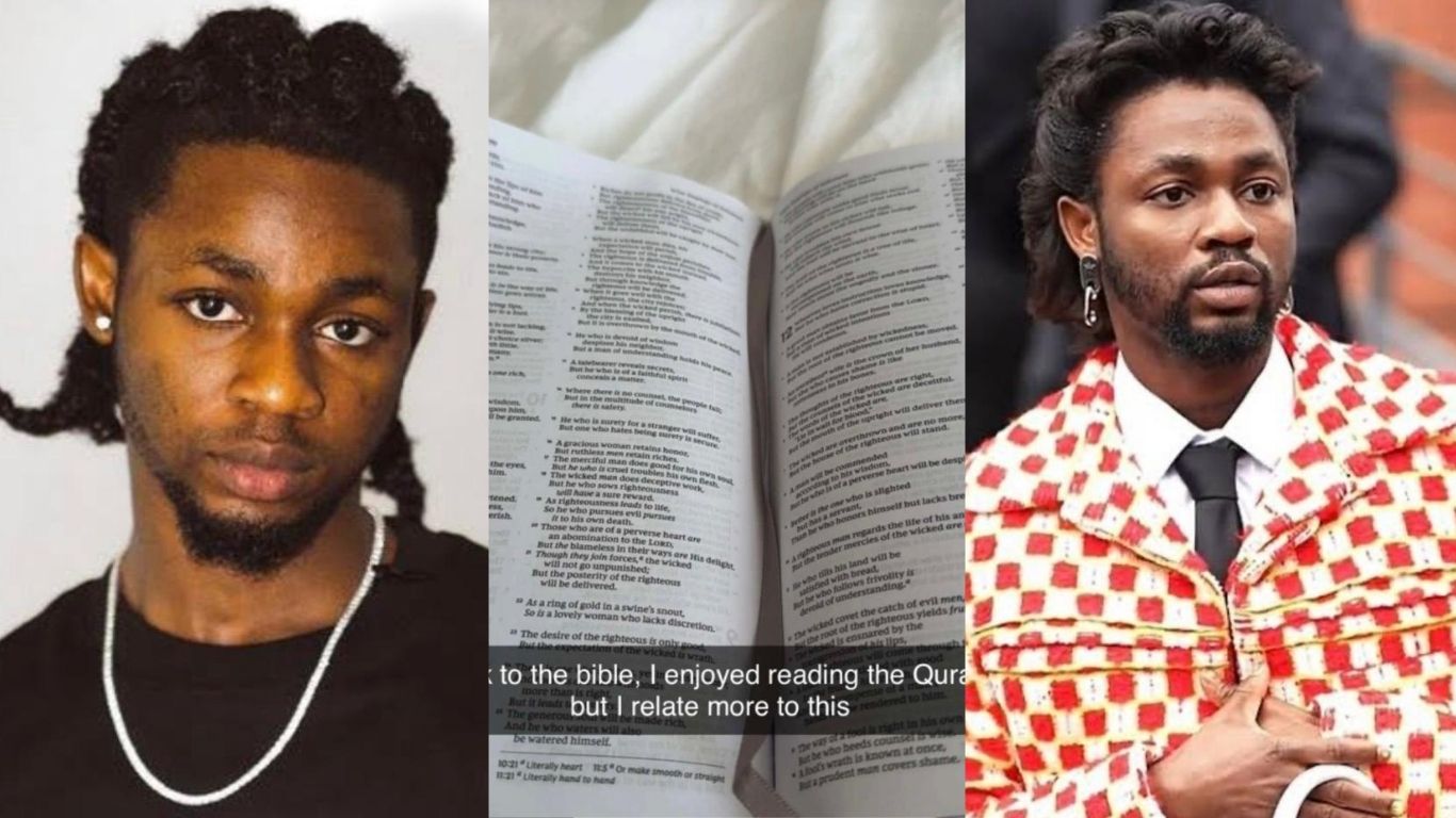 Omah Lay reverts to Christianity from Islam, says he relate more with Bible