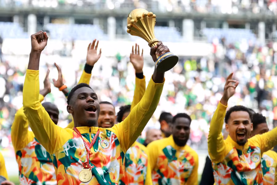 Senegal parade AFCON trophy before friendly win over Peru