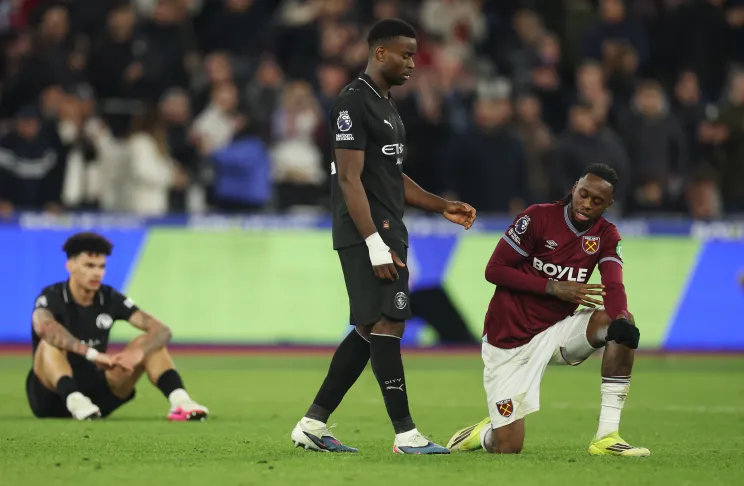 Man City dealt title blow in 1-1 draw against West Ham