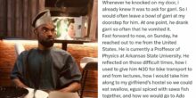 "From drinking garri to U.S. professor" – Man recounts friend’s rise, rewards kindness with ₦500K