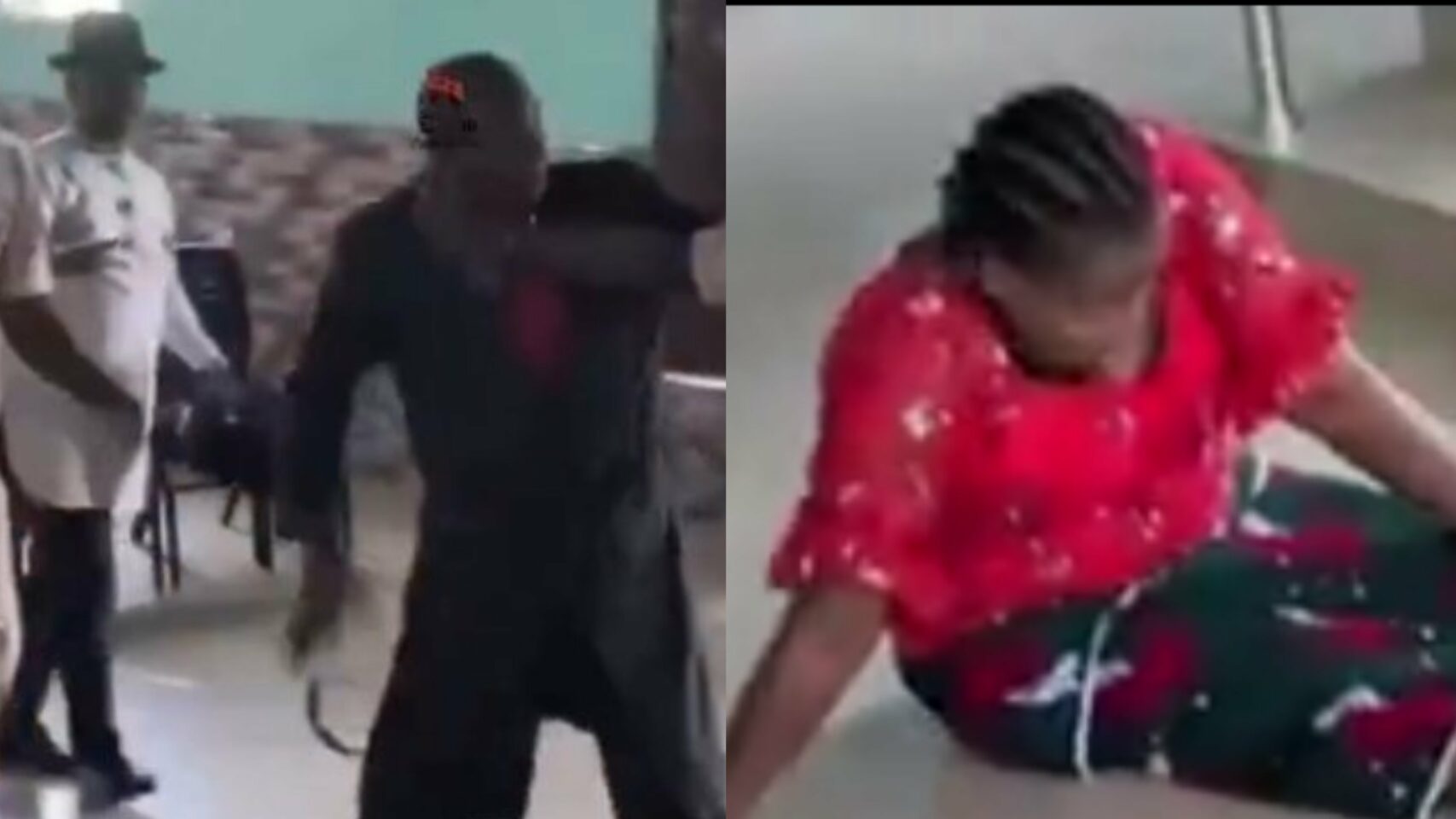 Drama as men in uniform storm church to beat up pastor and wife, spray tear gas