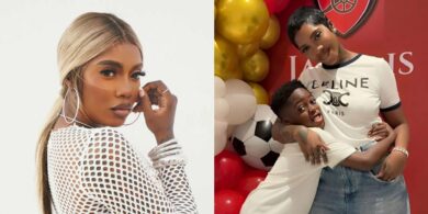 Tiwa Savage shares heartwarming moment with son