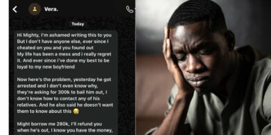 Man calls out ex-girlfriend after she requests money to bail new partner