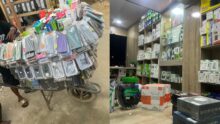 “I went from this to that”— Man celebrate growth from wheelbarrow hustling to thriving store