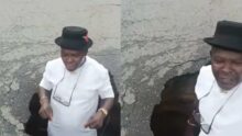 “A whole human being can stand inside it” — man raises alarm over dangerous pothole in Bayelsa