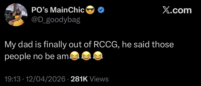 Lady who called out RCCG over free use of father’s property for 15 years shares fresh update