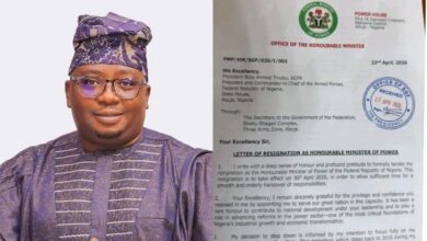 BREAKING: Minister of Power Adebayo Adelabu resigns from Tinubu’s government