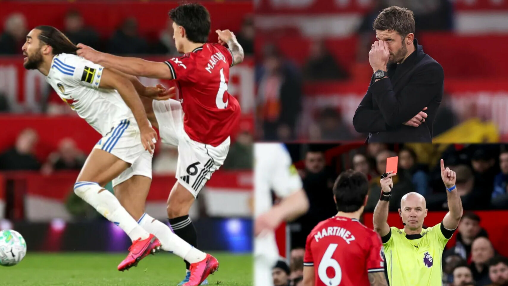 Carrick slams Martinez red card as 'one of worst decisions ever'