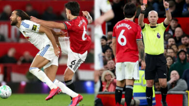 EPL: Bruno Fernandes declines comments on Martinez red card, pundits weigh in