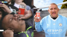 Man City fan reveals secret message inside Arsenal water bottle after viral moment