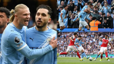 Manchester City 2-1 Arsenal: Haaland fires City closer to Premier League title