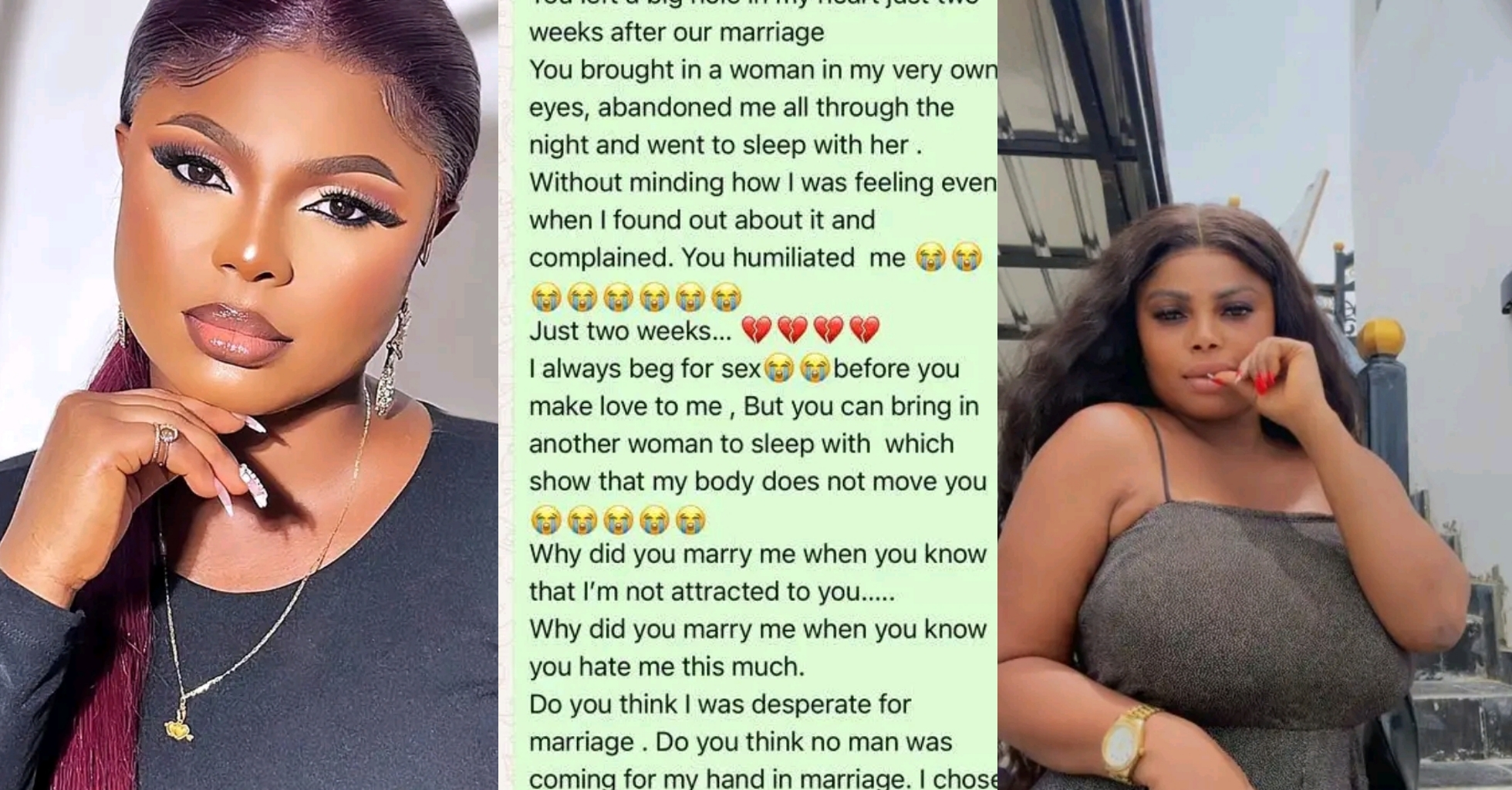 ‎”Because of….”- Leaked chat between Nollywood actress, Evan Okoro and her husband two weeks after marriage emerges